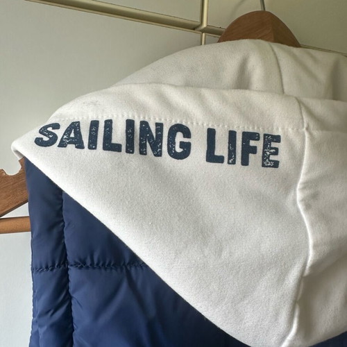 Alouette Nautical Yacht Club sleeveless jacket like new, blue