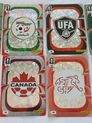 Κάρτες Panini Badges μεταχειρισμένες, σετ 8 τεμαχίων