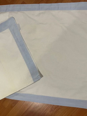 Pillowcase set like new with 5 cm border, 100% cotton