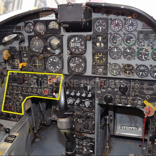 Northrop F-5 Greek instrument panel section used