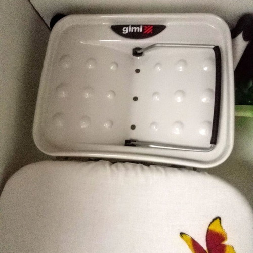 Gimi ironing board like new, white with floral ironing cover
