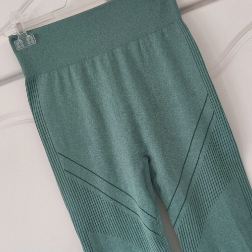 Seamless sports leggings petrol high waisted scrunch butt one size new