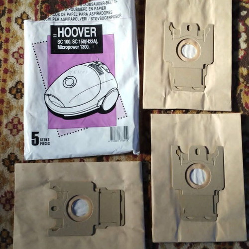 Hoover Vacuum Cleaner Bags pack of 5 like new, compatible models