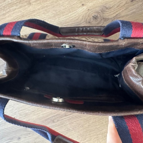 Tommy Hilfiger shoulder bag used, beige and brown