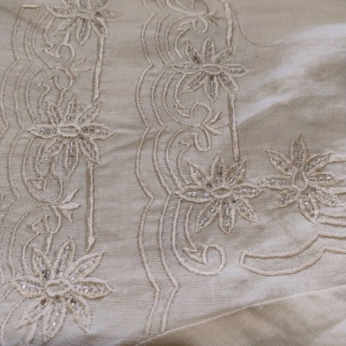Chinese linen shirt with embroidery like new, beige, size M