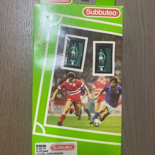 Subuteo collectible green team set like new, R.Betis, R.Vienne, Yeovil, Groningen, Panathinaikos