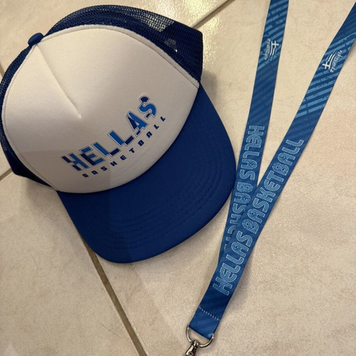 Hellas Basketball Official Set with Cap and Lanyard, New