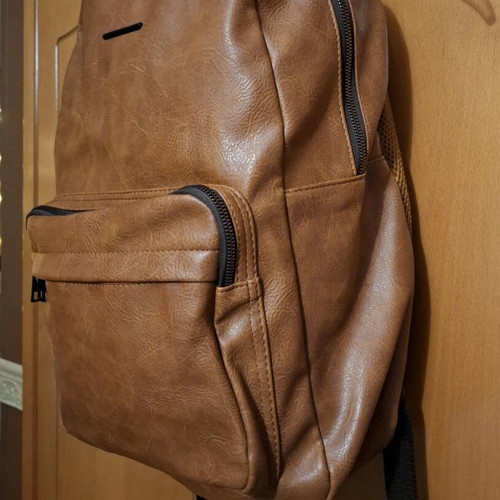Exclusivo Brown Leatherette Backpack new