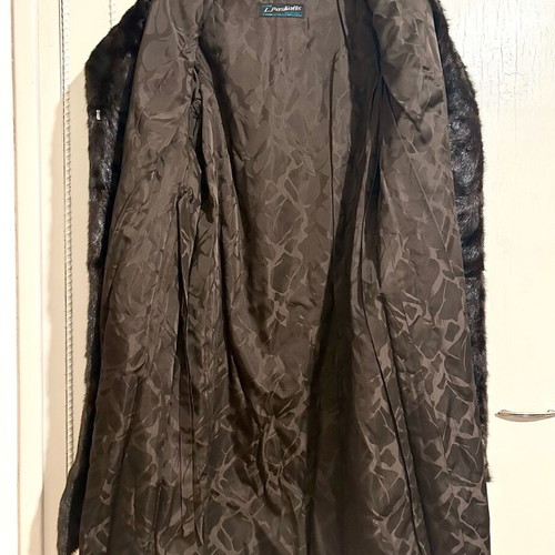Authentic mink fur coat like new, brown, size L