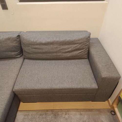 Γωνιακός καναπές μεταχειρισμένος 2,20 x 2,20 γκρι