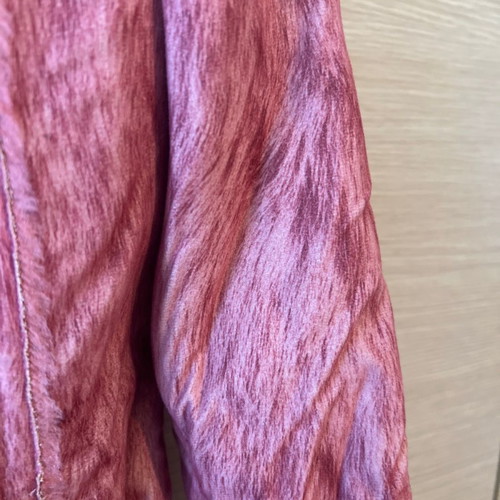 Girls' coat like new, warm, red multicolor, size 128 cm