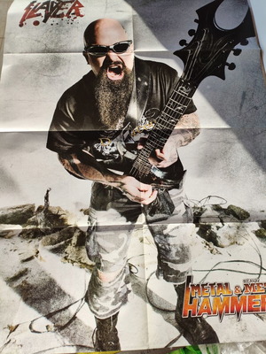 Διπλή αφίσα Slayer και Blind Guardian μεταχειρισμένη, Metal Hammer 56x76 εκ