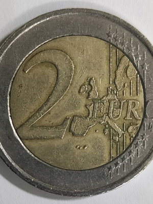 Πορτογαλία 2€ 2002 ευρώ μεταχειρισμένο, κανονικής κυκλοφορίας με βασιλικό σφράγισμα 1144