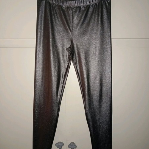 Amisu leggings gray metallic used, size L