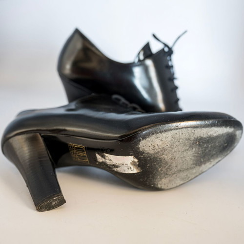 Fratelli Rossetti shoes used, black patent leather, heels size 37