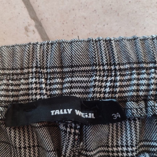 Tally Weijl Checked Pants like new, size XS 34, black and grey