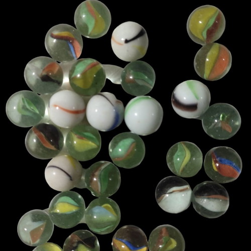 Glass marbles new, pack of 30