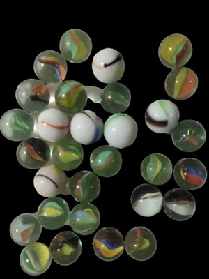 Glass marbles new, pack of 30