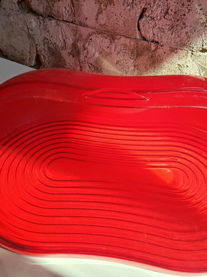 Guzzini bread box like new, unique color