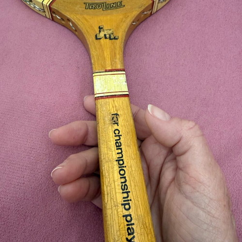 Trueline junior wooden vintage tennis racket from the 70s like new