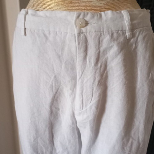 Zara women's linen pants size S, white