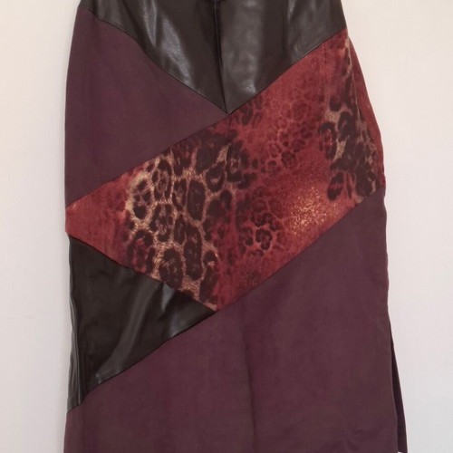Vintage leather skirt like new, multicolor, size L