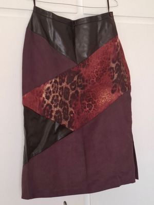Vintage leather skirt like new, multicolor, size L