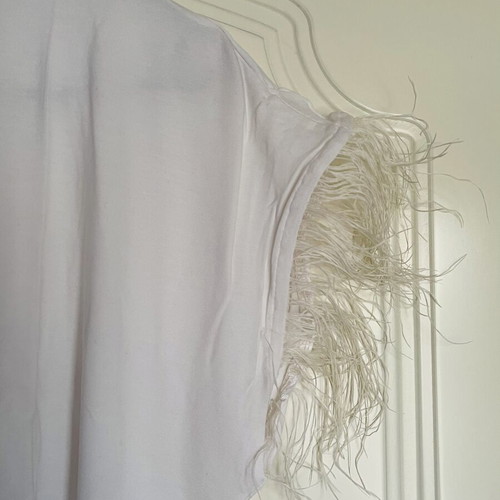 Lumina white t-shirt with feathers like new, size L