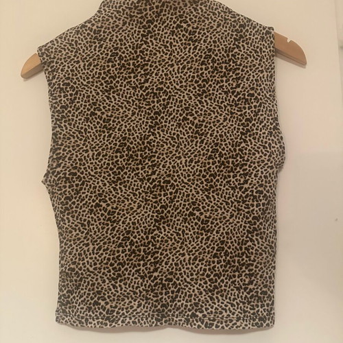 Leopard elastic top XL new Stradivarius black beige