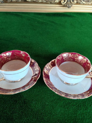 Set of two vintage Argo Japan porcelain cups like new
