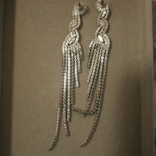 Dangling earrings with rhinestones new, unworn