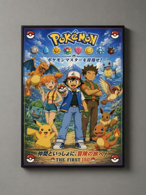 Pokémon framed poster 30x40cm new