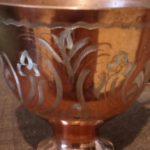 Copper coffee set like new, set of four cups