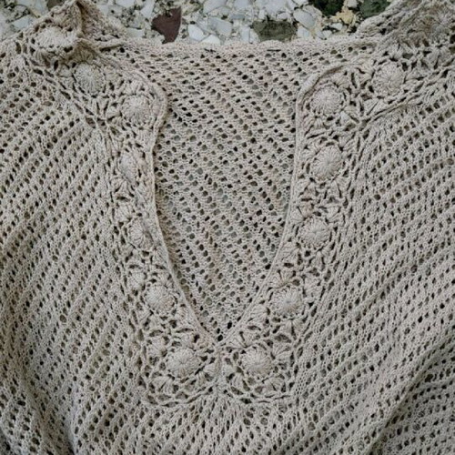 Azour summer blouse used, beige, size XL-XXL