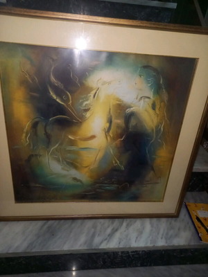 Painting like new with frame
