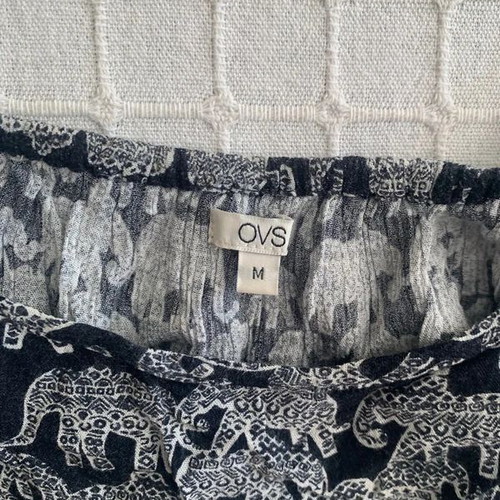 Ovs Fashion blouse used, size M, black and white, longer front