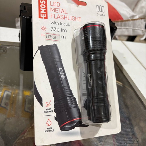 Led metal flashlight with focus new