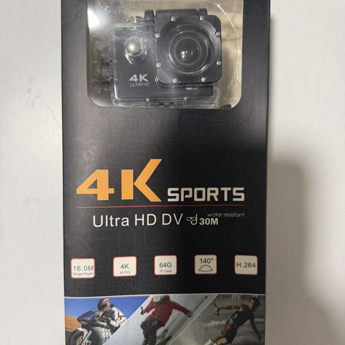 4K Ultra HD action camera, water resistant, 16 megapixels