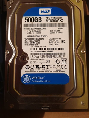 Western Digital WD Blue 500GB SATA Desktop Hard Drive