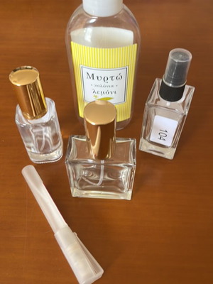 Empty perfume bottles used, set of 5 including one for bag