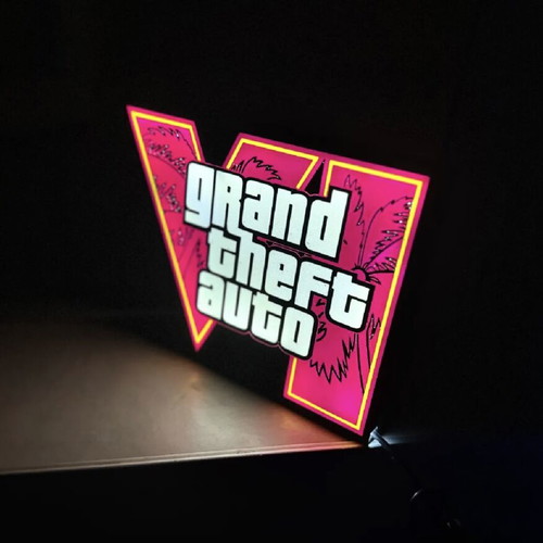GTA 6 LED Lightbox Gaming Decor new