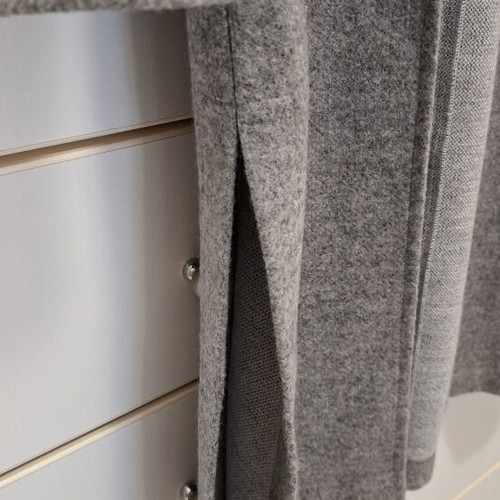 Iso Coat Size S Like New, Gray, Thin with Side Slit