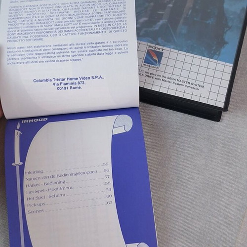 Bram Stoker’s Dracula Sega Master System Complete Box Manual Like New