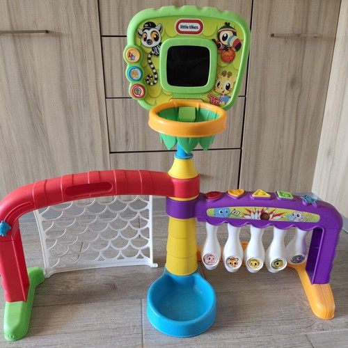 Little Tikes 3-in-1 Activity Sports Center with Bowling, Basketball, Football