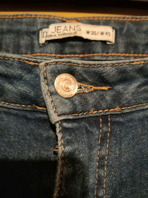 DeFacto women's high-waisted jeans like new with rips, blue