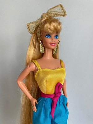 Mattel Hollywood Hair Barbie κούκλα 1992 μεταχειρισμένη με πρωτότυπα κοσμήματα
