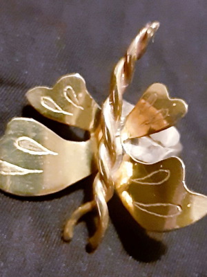 Butterfly ring silver 925 with copper handmade new