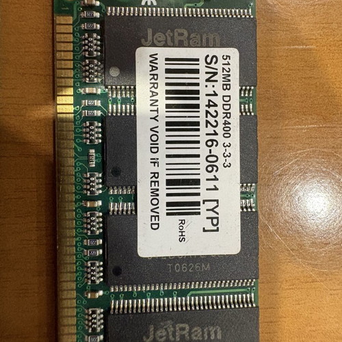 DDR1 RAM 2.5GB pack used, Kingston & Transcend DDR400 PC3200