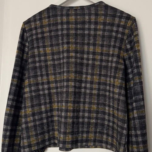 Anel blouse used with ballon sleeves and zipper multicolor size M