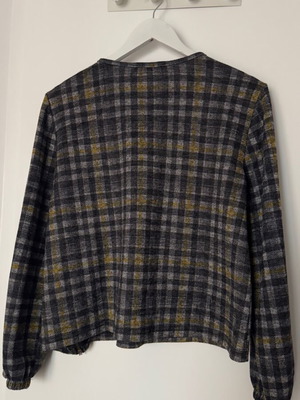 Anel blouse used with ballon sleeves and zipper multicolor size M